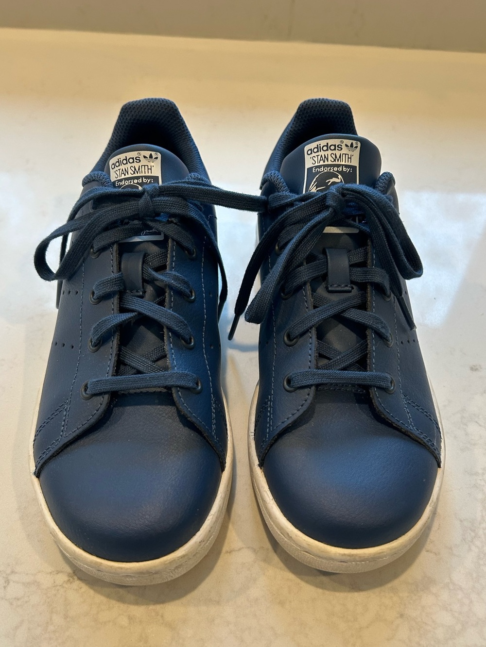 adidas | Stan Smith Kids Sneakers | Size 2Y | Navy Blue Leather